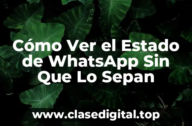 Cómo Ver el Estado de WhatsApp Sin Que Lo Sepan
