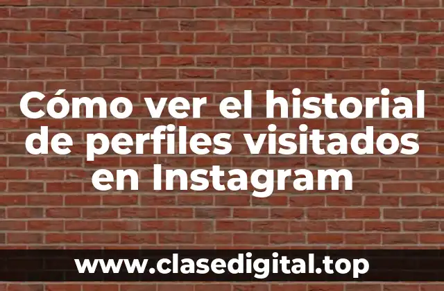 Cómo ver el historial de perfiles visitados en Instagram