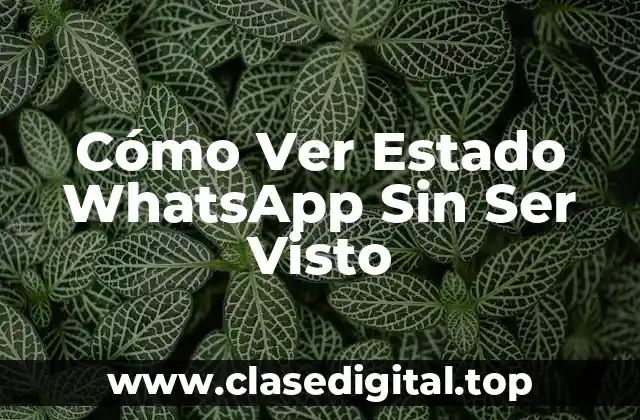 Cómo Ver Estado WhatsApp Sin Ser Visto