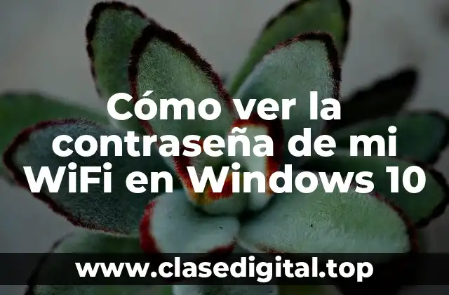 Cómo ver la contraseña de mi WiFi en Windows 10
