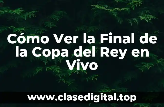 Cómo Ver la Final de la Copa del Rey en Vivo