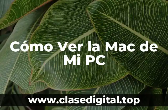Cómo Ver la Mac de Mi PC