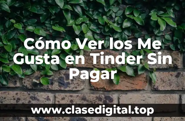 Cómo Ver los Me Gusta en Tinder Sin Pagar