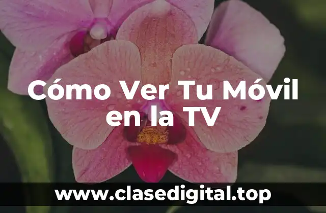 Cómo Ver Tu Móvil en la TV