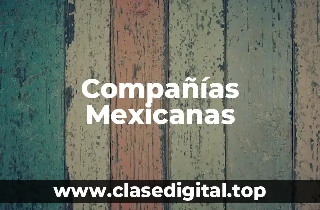 Compañías Mexicanas
