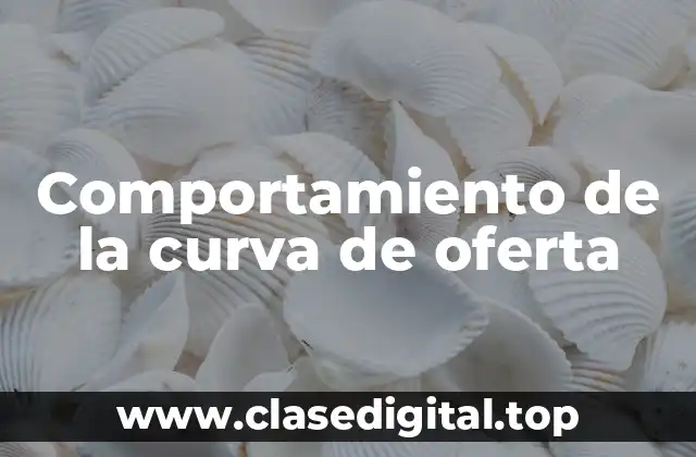 Ejemplos de comportamiento de la curva de oferta