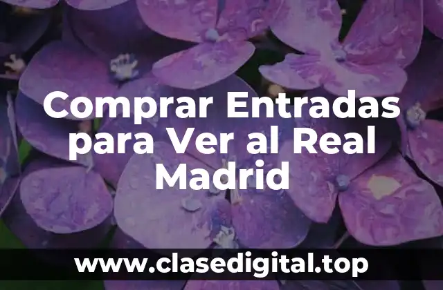 Comprar Entradas para Ver al Real Madrid