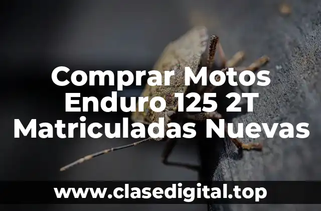 Comprar Motos Enduro 125 2T Matriculadas Nuevas