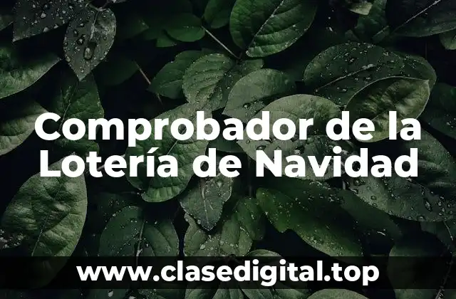 Comprobador de la Lotería de Navidad