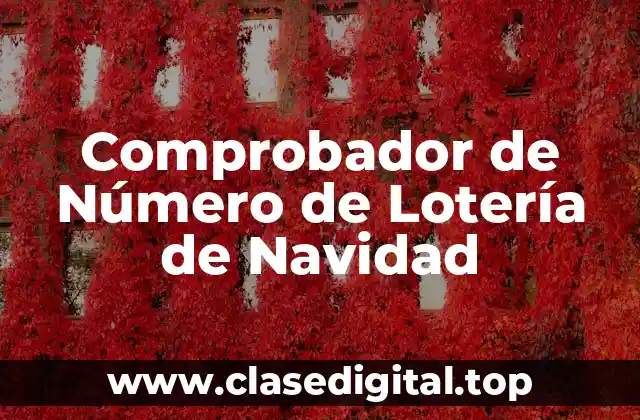 Comprobador de Número de Lotería de Navidad