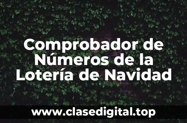 Comprobador de Números de la Lotería de Navidad
