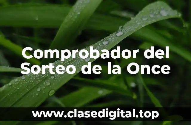 Comprobador del Sorteo de la Once