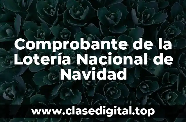 Comprobante de la Lotería Nacional de Navidad