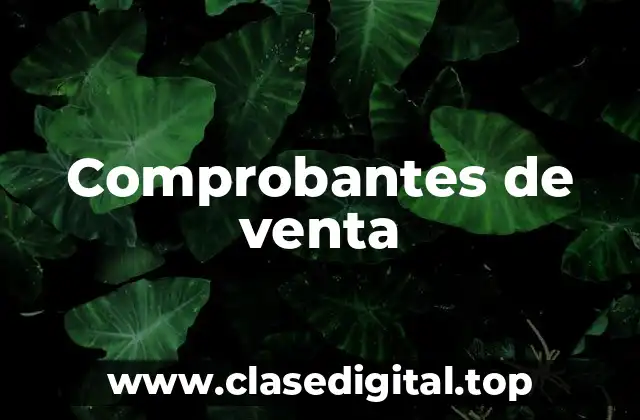 Ejemplos de comprobantes de venta