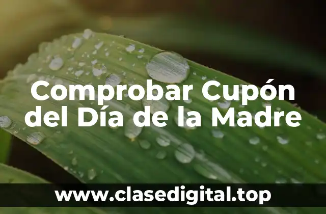 Comprobar Cupón del Día de la Madre