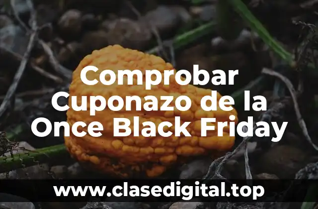 Comprobar Cuponazo de la Once Black Friday