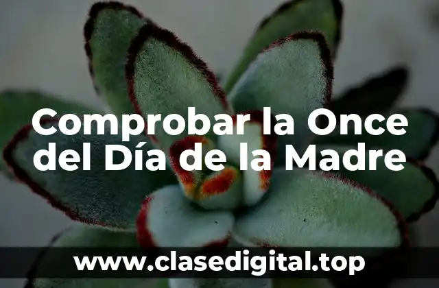 Comprobar la Once del Día de la Madre