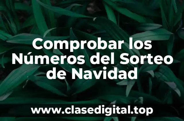 Comprobar los Números del Sorteo de Navidad
