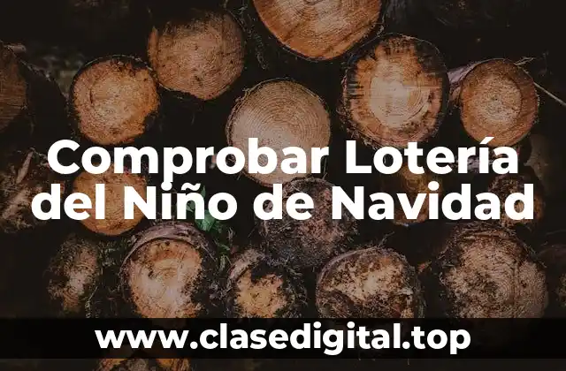 Comprobar Lotería del Niño de Navidad