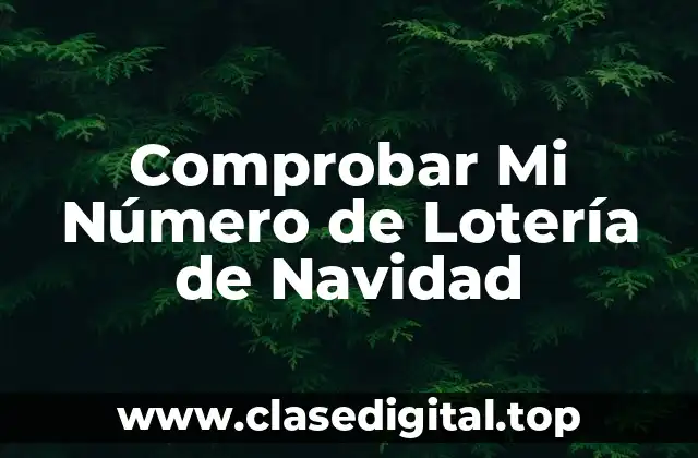 Comprobar Mi Número de Lotería de Navidad