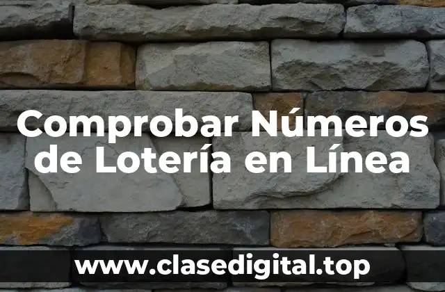 Comprobar Números de Lotería en Línea