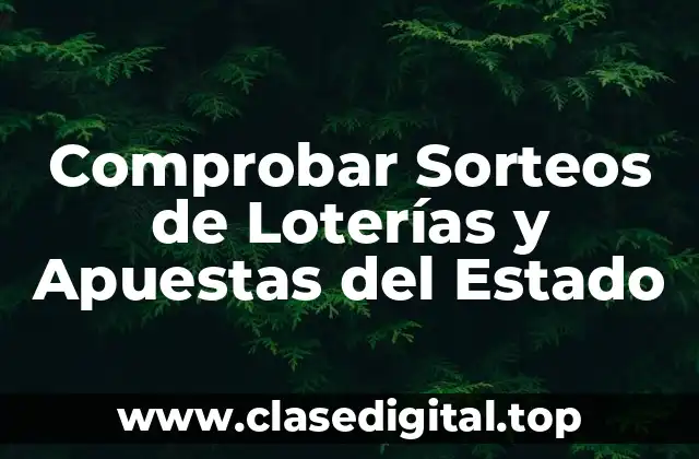 Comprobar Sorteos de Loterías y Apuestas del Estado