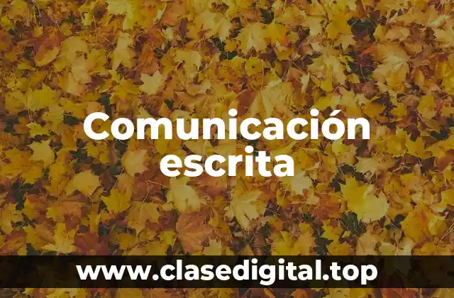 Comunicación escrita