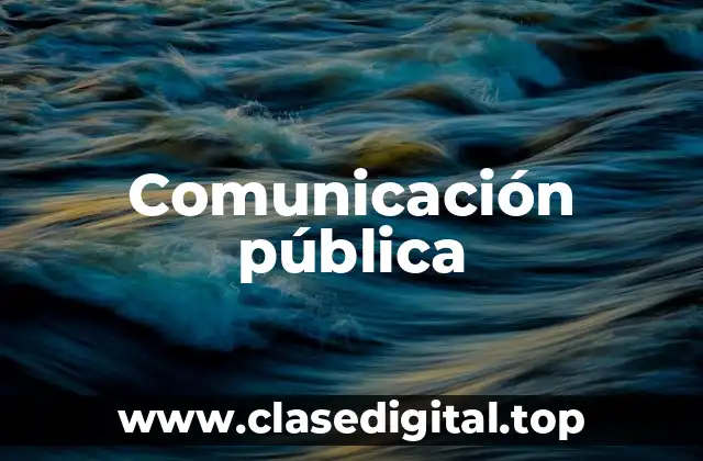 Comunicación pública