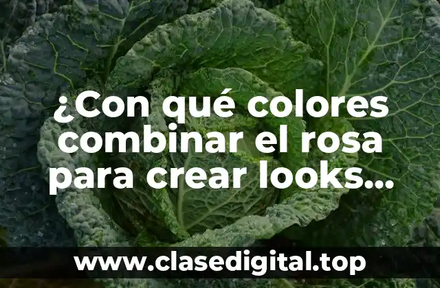 ¿Con qué colores combinar el rosa para crear looks únicos y emocionantes?
