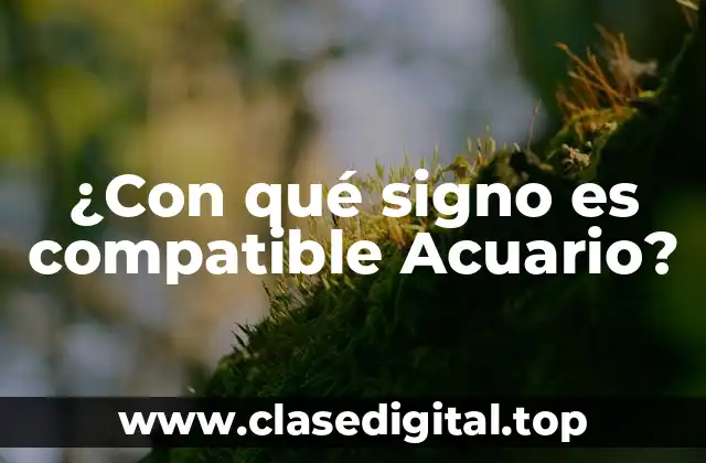 ¿Con qué signo es compatible Acuario?