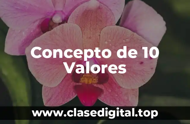 Concepto de 10 Valores