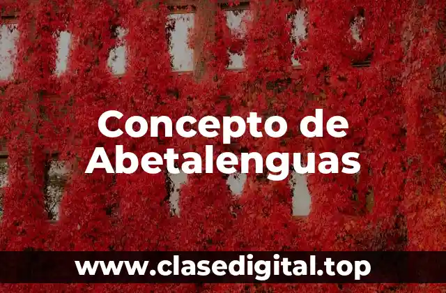 📗 Concepto de Abetalenguas