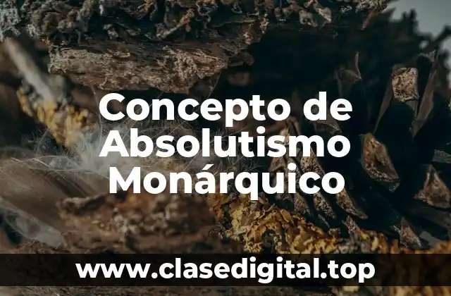 Concepto de Absolutismo Monárquico