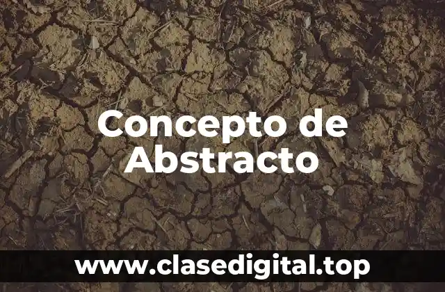 Concepto de Abstracto