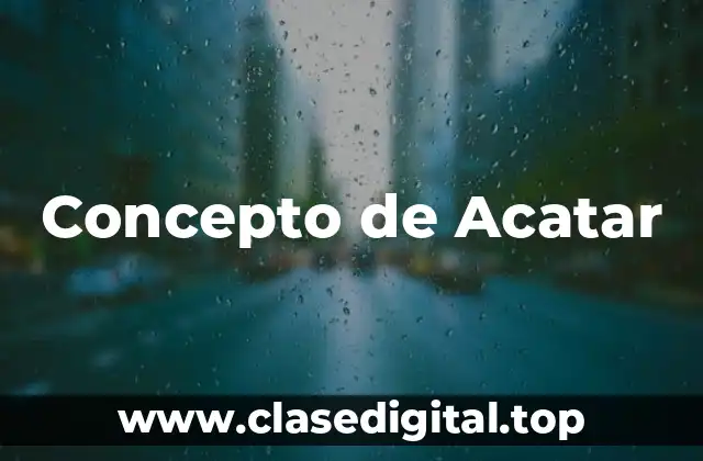 Concepto de Acatar