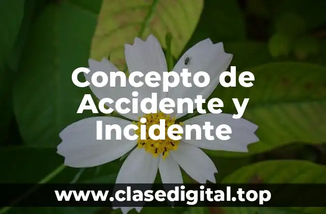 Concepto de Accidente y Incidente