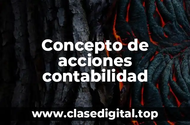 Concepto de acciones contabilidad