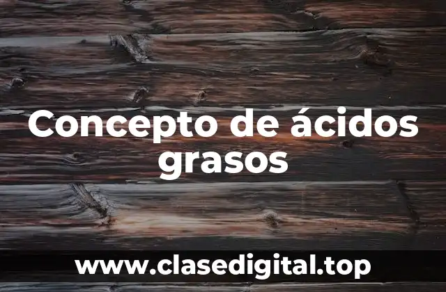 Concepto de ácidos grasos