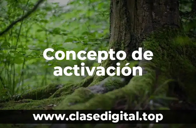 Concepto de activación