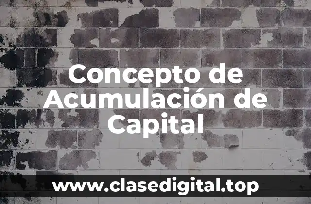 Concepto de Acumulación de Capital