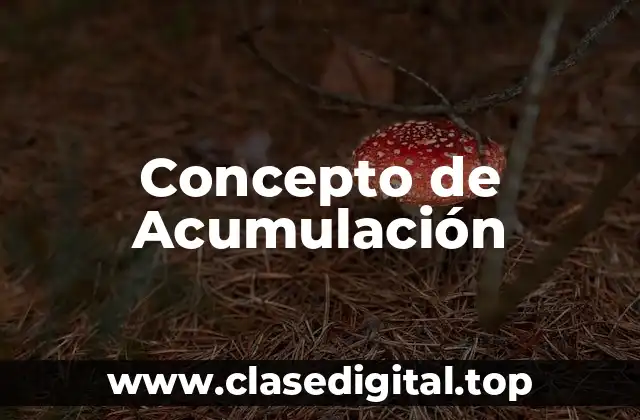 Concepto de Acumulación