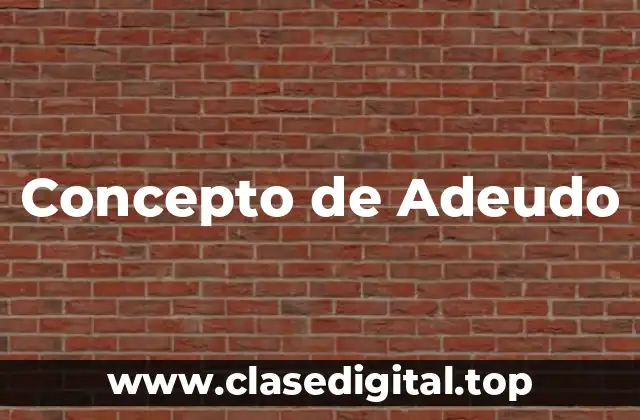 Concepto de Adeudo