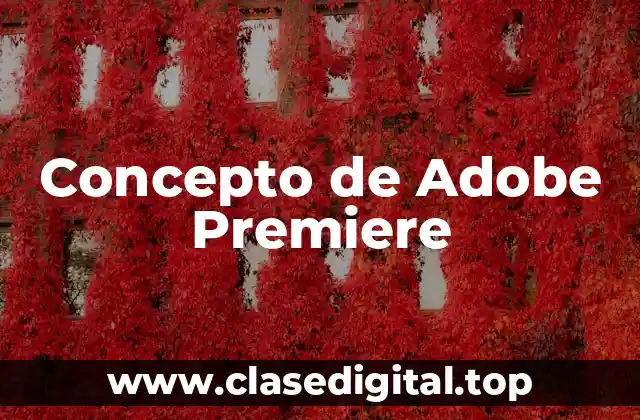 Concepto de Adobe Premiere