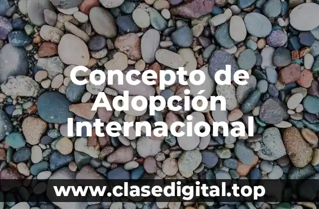Concepto de Adopción Internacional