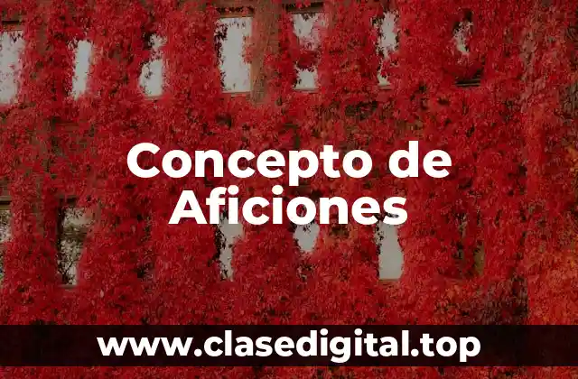 Concepto de Aficiones