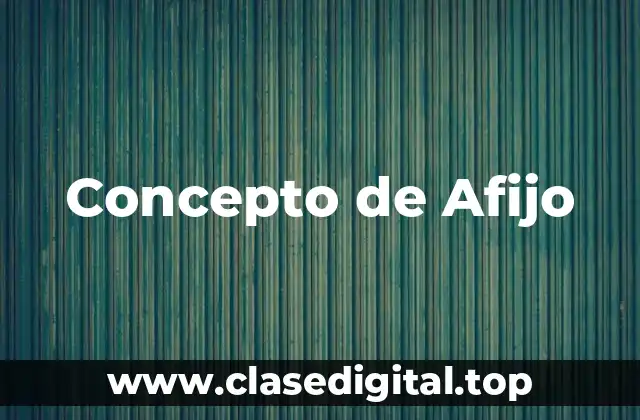 Concepto de Afijo