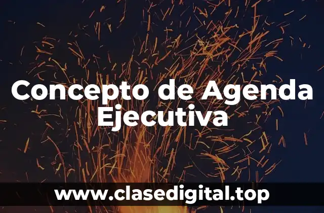 Concepto de Agenda Ejecutiva