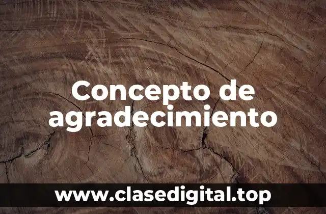 Concepto de agradecimiento