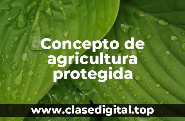 Concepto de agricultura protegida