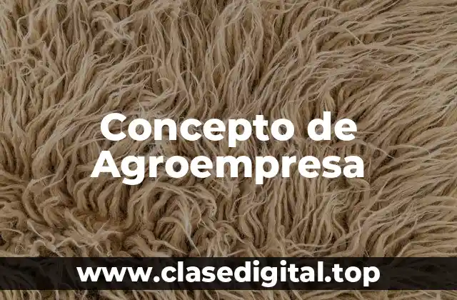 Concepto de Agroempresa